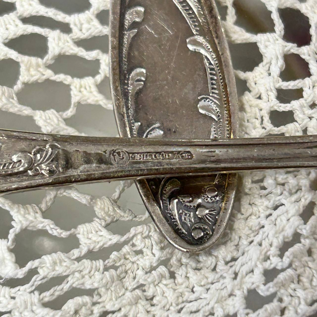 Чайные ложки "Пламя" Кольчугинский завод. Мнц с серебрением. Винтаж, СССР. Цена 6шт. Картинка 6